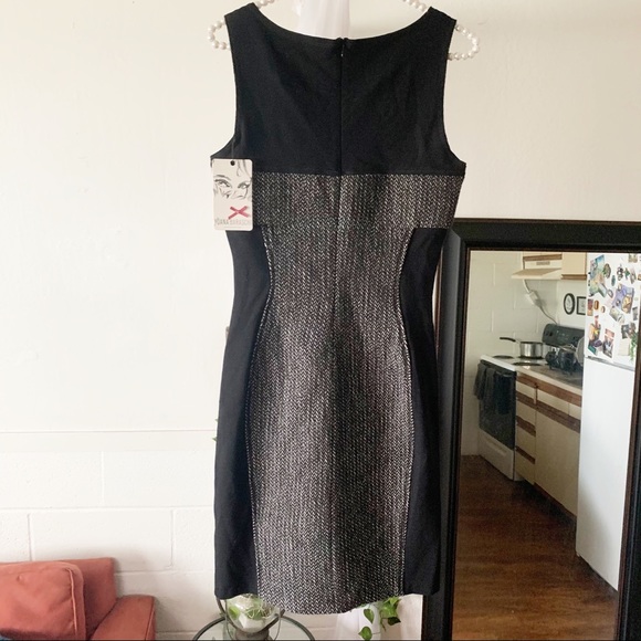 NWT Yoana Baraschi Morph Black Herringbone Sheath Dress - Picture 10 of 12
